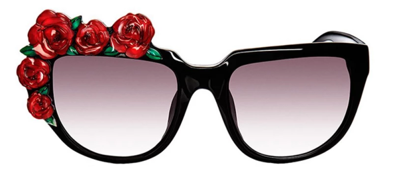 Sunglasses Anna Karin Karlsson - Rose Roge - Black/Red | DUOS
